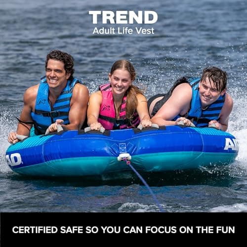 Airhead Trend Life Jacket for Adults & Kids - USCG Approved Life Vest for Men, Women, Youth & Child, Watersports Vest for Boating, Tubing & Swimming