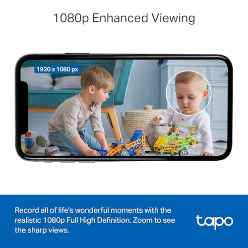 Tapo 1080P Indoor Wired Security Camera - Works as a Baby & Pet Monitor, Motion Detection, 2-Way Audio, Siren, Night Vision, Subscription-Free Local or Optional Cloud, Works with Alexa, C100(4-Pack)
