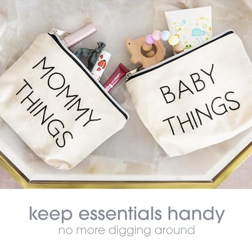 Pearhead Unisex Mommy and Baby Things Travel Pouch, 2 Count (Pack of 1)