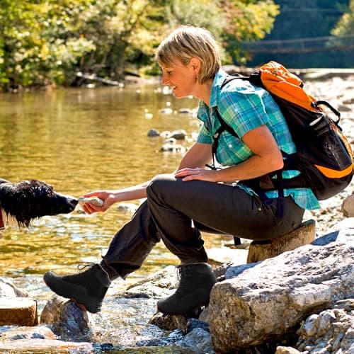 NORTIV 8 Women's Waterproof Hiking Boots Outdoor Trekking Camping Trail Hiking Boots