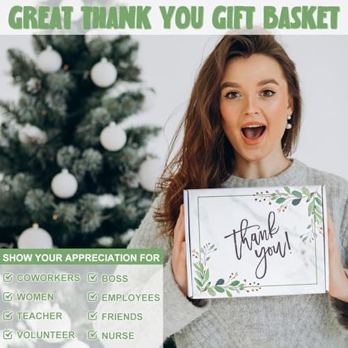 Liosenuiy Thank You Gifts for Women, Employee Appreciation Baskets for Coworkers, Thank You Gift Box Set for Teacher, Friends, Boss, Volunteer, Nurse, Appreciate Gratitude Farewell Going Away