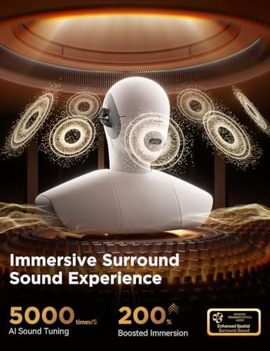 JOYROOM OE3 Clip-On Open Ear Earbuds Wireless Bluetooth Headphones for Running Workout Sport Ultra-Light Comfort Deep Bass Powerful Sound Auto L-R Recognition Multipoint Connection for Daily Use,Black