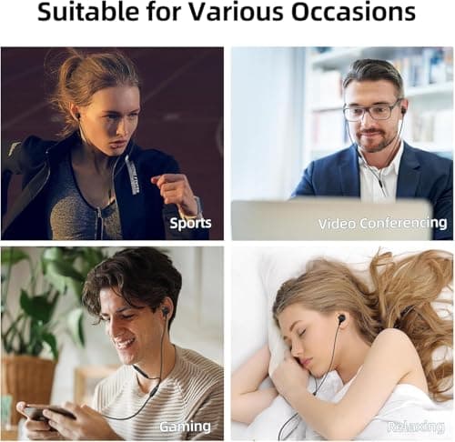 Giethob 2 Set 3.5mm Wired in-Ear Earphones - Premium Sound Quality with Mic, Perfect for Noise-Free Calls (Black & White)