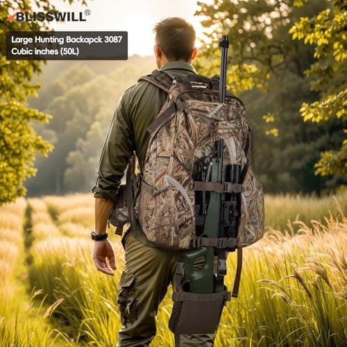 BLISSWILL Hunting Backpack Outdoor Gear Hunting Daypack for Rifle Bow Gun Hunting Gifts for Men