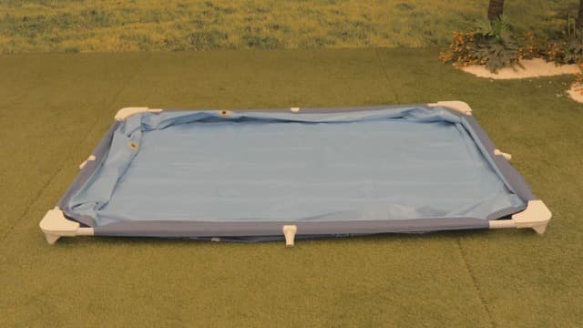 Bestway Steel Pro Rectangular Swimming Pool Above Ground Outdoor Backyard Framed Pool Set with 330 Gallon Filter Pump, 12' x 6' 7" x 26", Gray