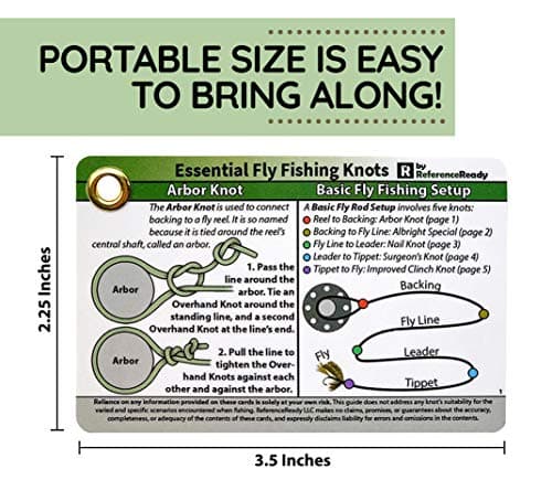 Fly Fishing Knot Cards - Waterproof Guide to 14 Essential Fly Fishing Knots - Includes Mini Carabiner