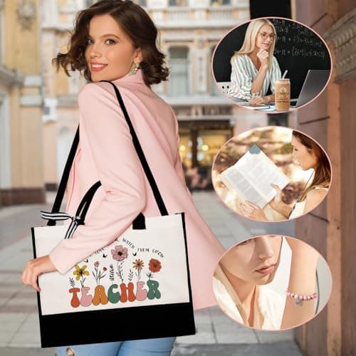 UAREHIBY Teacher Appreciation Gifts for Women with Tote Bag,Back To School Gift,Thank You Teacher Gifts from Student