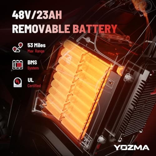 Yozma IN10 Electric Mini Dirt Bike for Teens & Adults, 14"/12" Fat Tire 2600W Electric-Motorcycle with 48V 23AH Battery Ebike 40MPH Hydraulic Brakes Mountain Off-Road EBike, Fit Age 13+