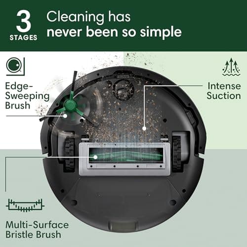 iRobot Roomba 104 Vac Robot Vacuum - Intense Power-Lifting Suction, Smart & Fast Home Mapping, Ideal for Pet Hair, LiDAR Navigation, Multi-Surface Cleaning, Cleans in Neat Rows, Self-Charging