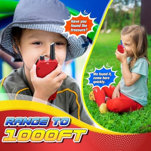 Cool Walkie Talkies for Boys Kids: Gifts Toys for 3 4 5 6 7 8 Year Old Boys Ages 5-7 Kids Walkie Talkies 2 Pack Outdoor Hiking Toy Age 3-8 Year Old Boy Girl Christmas Birthday Gifts Stocking Stuffers