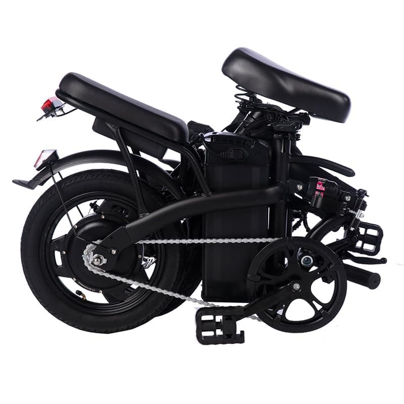 14-inch Folding Electric Bicycle, 330 Pound Load-bearing Capacity, 20 Mph, 18-28mile Range, 48V Lithium Battery, Front Headlight & Disc Brake, Alloy Steel Frame, City Commuting, Sturdy Structure,