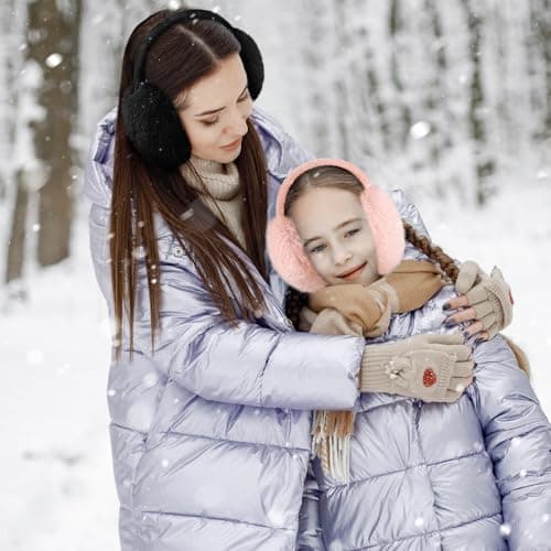 Nimalpal Ear Muffs for Winter Women - Adjustable Earmuffs for Women Winter Foldable