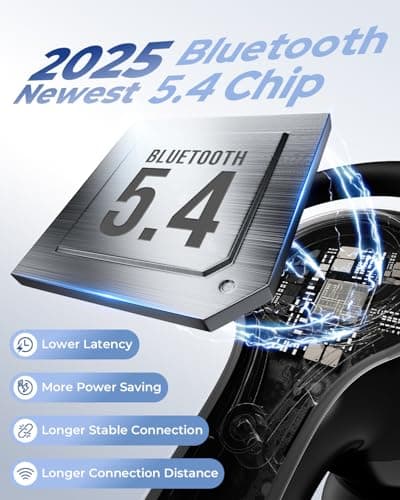 Ngsod Bluetooth Headset V5.4, Bluetooth Earpiece with 500mAh Charging Case, 50H Talk Time Wireless Headset with Mic for Computer Cell Phones, Hands Free Noise Canceling Headphones for Work Trucker