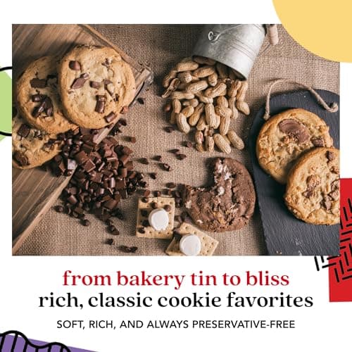 David's Cookies Assorted Fresh Baked Decadent Cookie Gift Tin – 2lb Basket with 8 Jumbo Cookies – Soft and Chewy Bakery-Style Dessert for Birthdays, Holidays, Thank You and Special Occasions