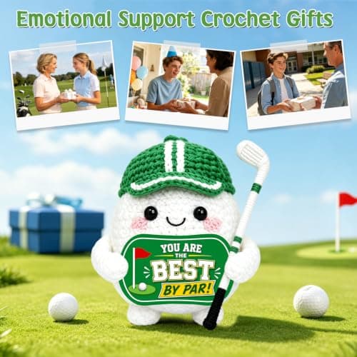 Unique Golfing Gifts for Male Boss Dad Teen Boys Gag Golf Accessories Birthday Christmas Positive Crochet Golf Decor Funny Golf Gifts for Men Women Him Bosses Day Golf Ball Gifts for Golfers B0H4Z7QN2X