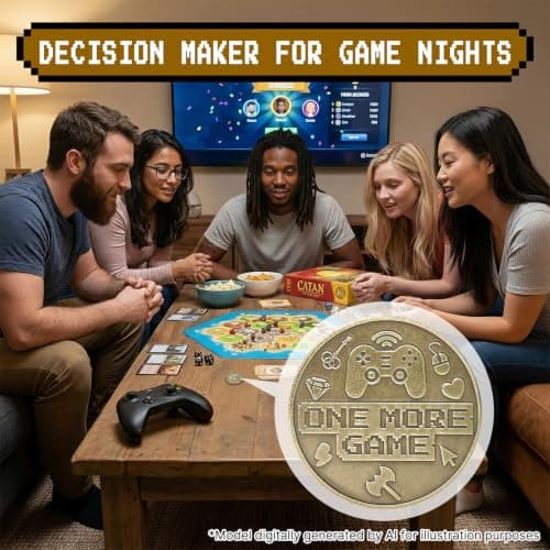 One More Game or Go to Sleep Gamer Decision Coin, Gifts for Gamer Boyfriend, Husband, Men, Gaming Accessories for Men, Game Gifts for Christmas, Valentine's Day, His Birthday B0G3PJT54G