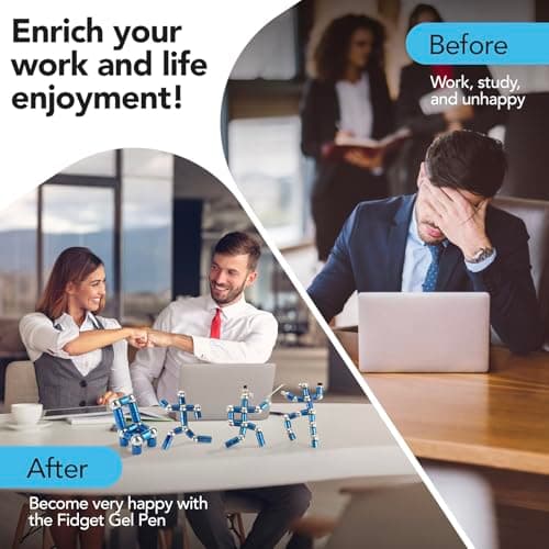Cool gadget with LED light, transforms into robots, stress relief desk toy, birthday graduation anniversary gift for him Fidget Pen Gift, Multifunction Stress Relief Fidget Toy for Teens and Men B0GZYWB5K5