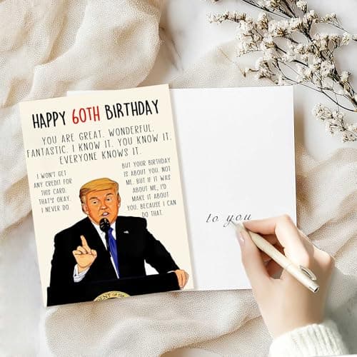 Funny 60th Birthday Card, Naughty 60th Birthday Gifts Cards for Men Women, Great 60 Year Old Birthday Gifts for Him Her, Unique 60th Bday Decorations Ideas