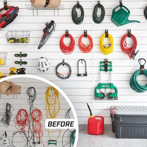 Garage Storage Extension Cord Organizer Cable Straps and Yard Cord Storage for Hose Organizer, Tools, RV Accessories Heavy-Duty Wrap-It Storage Straps - Assorted 6-Pack B06Y5Q4VZD