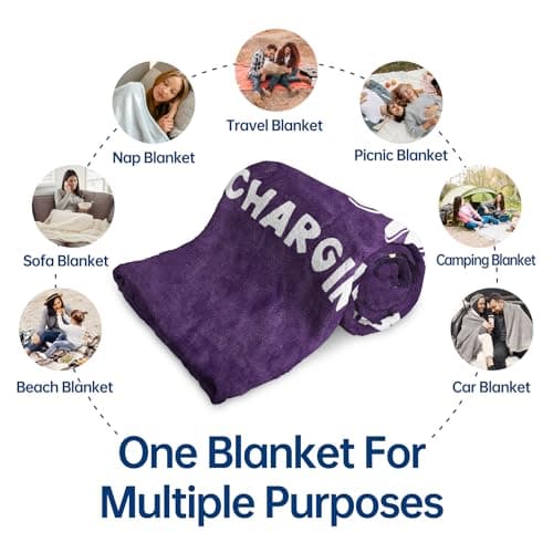 Funny Grandma Birthday Gifts, Grandma is Charging Sloth Blanket 60" x 50", Gift for Grandmas from Grandkids, Grandmas Gifts for Christmas Mothers Day, Super Soft Blanket for Grandmother