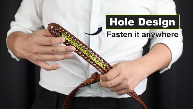 BELTROAD Braided Leather Belt for Men Casual Jeans Golf, Men's Leather Woven Alloy Buckle Hand Braided Belts Gift for Men