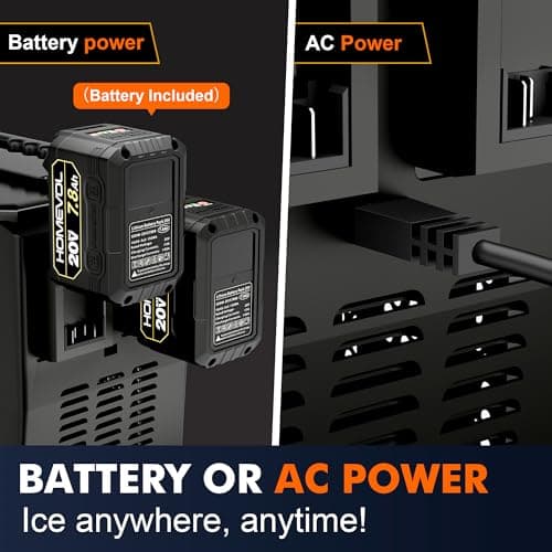 Cordless Rechargeable Battery Powered Ice Maker, 30Lbs/24H Portable Countertop Ice Machine with 2 × 20V Max 7.8Ah Battery and Charger, Self-Cleaning, 5.5H Max Runtime, Stainless Steel