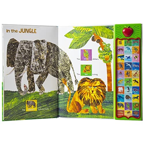 World of Eric Carle, Hear Bear Roar 30-Button Animal Sound Book - Great for First Words - PI Kids 1450874770