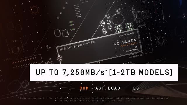 WD Black SN7100 2TB NVMe SSD - Gen4 PCIe, M.2 2280, Up to 7,250 MB/s Read, Up to 6,900 MB/s Write, Next Gen TLC 3D NAND, for Laptops, Handheld Gaming Devices - WDS200T4X0E