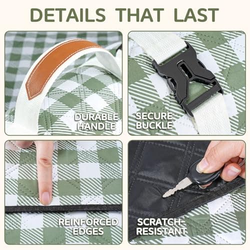 Genovega Waterproof Picnic Blanket Beach Outdoor Camping Mat Rug Extra Large Foldable Cute Big Travel Essential Accessories Gift Park Patio Lawn Garden Grass Play Music Festival Concert Must Have B0FC2HQHQ4