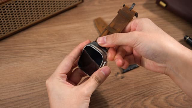 LETOID Leather Band Compatible with Apple Watch Ultra 3 /Ultra 2 /Ultra 49mm 46mm 45mm 44mm Bands, Women Men Vintage Genuine Leather Strap for iWatch Series 11 10 9 8 7 6 5 4, SE 3 2 1, Ultra 3 2 1