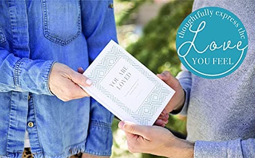 Gratbook You Are Loved Book, Personalized Why I Love You book, Easy Prompts to get your feelings on paper, Perfect for Mom, Wife, Sister, Boyfriend, Loved One, Quality Hardcover, 5 in x 7 in (White)