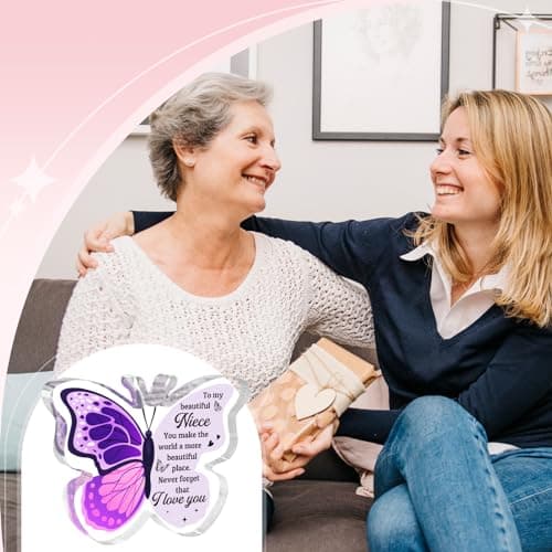 Graduation Gifts for Niece, Niece Gifts from Auntie, Niece Graduation Gifts, Butterfly-Shaped Plaque, Niece Birthday Gifts, Birthday Gifts for Niece Adult B0D7LJ6V88
