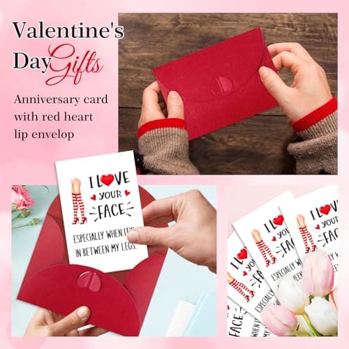 PETCEE Funny Valentines Day Card - 4"x6" Valentines Day Card for Him Her Naughty Valentines Day Gifts Cards with Envelop for Boyfriend Girlfriend Husband Wife Men Women Anniversary Birthday