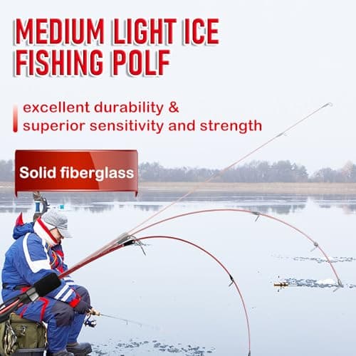 Ice Fishing Rod and Reel Combo, 27" Medium Light Spinning Ice Fishing Pole