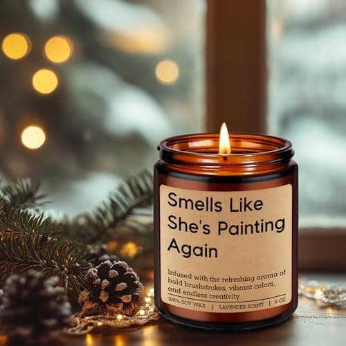 Funny Appreciation, Christmas, Birthday Gifts for Artists, Art Teacher Women, Watercolor Artists, Art Lovers, Painting Lovers LEADO Candle - Gifts for Artists Women, Painters, Artist Gifts for Women B0FNWBCXDL