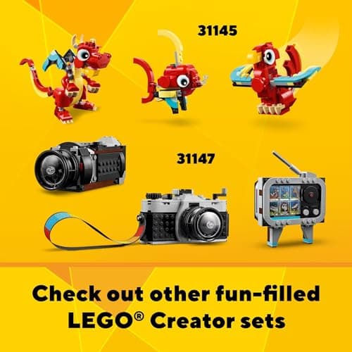 LEGO Creator 3 in 1 Flatbed Truck with Helicopter Toy, Transforms from Flatbed Truck Toy to Propeller Plane to Hot Rod and SUV Cars, Gift Idea for Boys and Girls Ages 7 Years Old and Up, 31146 B0CGY4J7QT