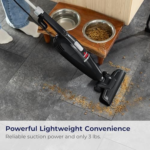 Bissell Featherweight Stick Lightweight Bagless Vacuum with Crevice Tool, 2033M, Black