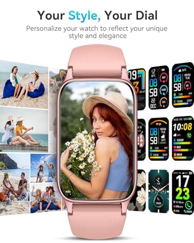 ChronArk Fitness Tracker for Women Men, Activity Smart Watch Compatible with Android iPhone, Step Counter with 110+ Sports, Sleep Monitor, Calorie Counter, IP68 Waterproof (Pink, 1.57)
