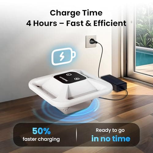 Chasing Hydro 4 Pool Vacuum for Inground Pools | 210-Min Battery Pool Robot for Floor, Wall & Waterline Cleaning | Smart App Control | 5070 GPH Suction Perfect for Pool Opening Season