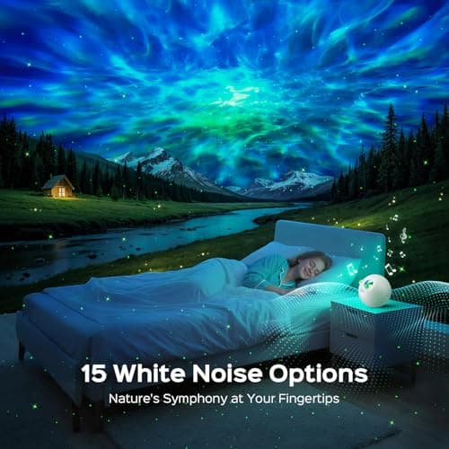 Birthday,Christmas,7 Brightness,Green Star,4 Speed,Bluetooth,Remote,Timer,Teen,Bedroom Decor,Party,Relax,Led Lights,Lava Lamp One Fire Galaxy Projector,15 Colors,Gifts for Girls&Women&Boys,White Noise B0DCYLKPWB