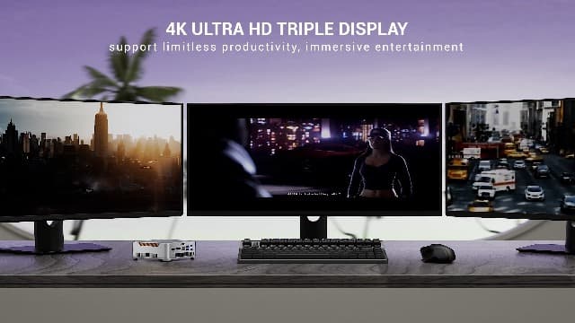 KAMRUI Pinova P2 Mini PC, AMD Ryzen 4300U(Beats 3500U/3200U/N150,Up to 3.7 GHz) Mini Computers, 16GB RAM 512GB SSD Mini Desktop Computers, Triple 4K Display/HDMI+DP+Type-C/WiFi/BT for Home/Business