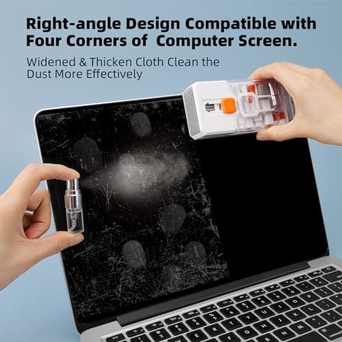 Electronics Deep Cleaning Reusable Brush Tool, Screen-Safe Spray, for iPhone iPad Macbook Airpod Camera, Gaming Accessories Ordilend Keyboard Cleaner & Laptop Cleaning Kit, All-in-1 for Computer PC B0C2VBXRYG