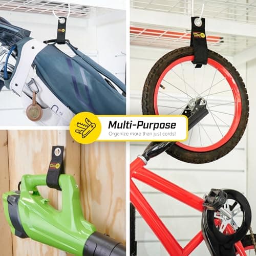 Garage Storage Extension Cord Organizer Cable Straps and Yard Cord Storage for Hose Organizer, Tools, RV Accessories Heavy-Duty Wrap-It Storage Straps - Assorted 6-Pack B06Y5Q4VZD