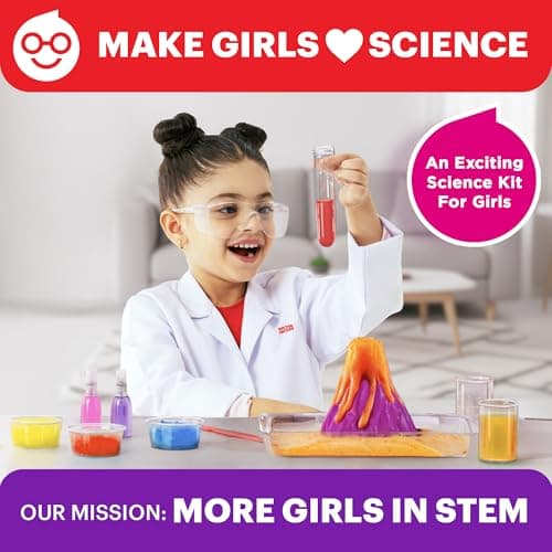 Birthday Gift Ideas for Girls 4, 5, 6, 7, 8 Year Olds, Science Kits for Kids Ages 5-7, STEM Educational Toys Doctor Jupiter Girls' First Science Experiments Kit for Kids Ages 4+ B0D17YL839