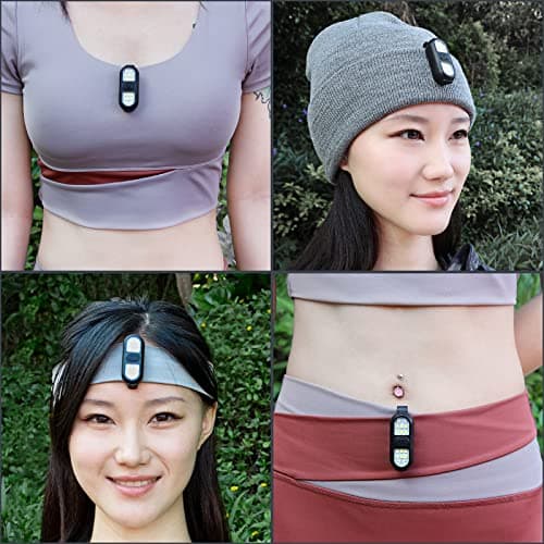 Clip on Flashlight, Running Lights for Runners Dog Light for Dog Walking at Night Rechargeable Safety Portable EDC Flashlight Gift for Runners Hands Free LED Work Light Flashing Camping Hiking Gear