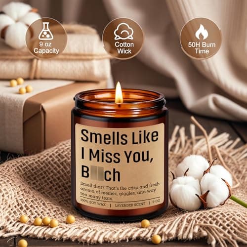 Long Distance Friendship, Moving Away, Going Away, Christmas, Birthday Gifts for Bestie, Friends, Sister, Her, Him, Couple LEADO Candle, Long Distance Gifts, I Miss You Gifts for Women, Best Friend B0FNVH7CTP
