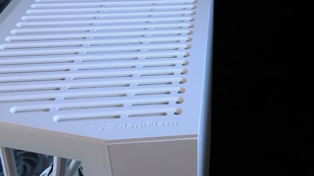 darkFlash Full-Tower ATX Gaming PC Case, Back Plug-in Motherboard, Vertical GPU Mounting, Dual-Chamber, Panoramic Glass, Up to 2 x 360mm Radiators, RTX 40 Compatible(DY470) (1 PWM ARGB Fans, White)