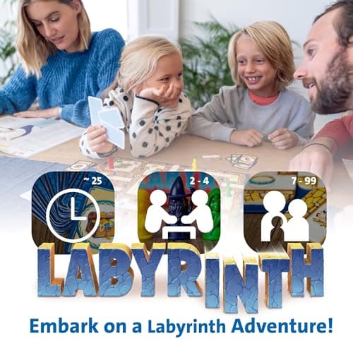 Ravensburger Labyrinth Board Game - A Strategic Maze Challenge for Family Nights - Find Treasures & Block Opponents - MESH Accredited - Great Birthday Gift - 2-4 Players - Kids Ages 7-10 and Older