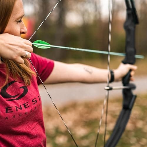 Genesis Archery Original Lightweight Compound Bow with Adjustable Aluminum Riser, 15"-30" Draw Length, 10-20 lb Draw Weight, for Kids and Adults, All Skill Levels