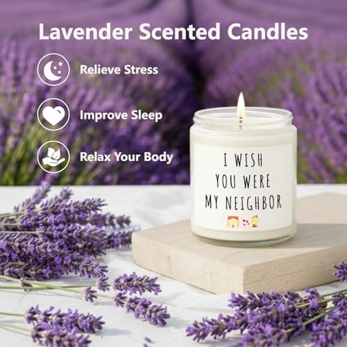 Gifts for Women, Birthday Gifts for Women, Unique Friendship House Warming Gift for Womens, Best Friend, Her, Sister, Bestie, Funny Lavender Scented Candles with Replaceable Stickers Gift Ideas